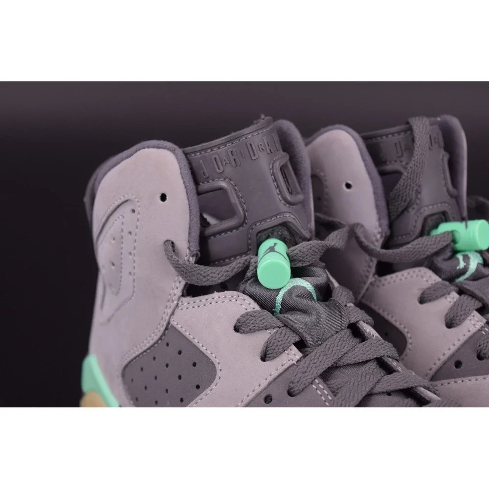 Jordan Air Jordan 6 Retro GG Kids 7.5Y Grey Green Glow 543390-005 Good Condition
